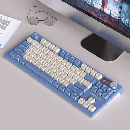 LANGTU LT84 Mechanical Luminous Keyboard, Wired Single-mode Green Shaft (White), Wired Single-mode Red Shaft (White), Wired Single-mode Silver Gray Shaft (White), Wired Single-mode Silver Gray Shaft (Daybreak)...