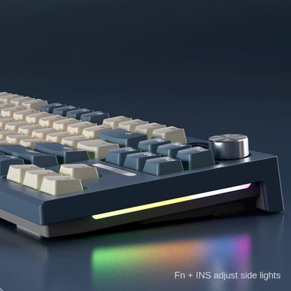 LANGTU LT84 Mechanical Luminous Keyboard, Wired Single-mode Green Shaft (White), Wired Single-mode Red Shaft (White), Wired Single-mode Silver Gray Shaft (White), Wired Single-mode Silver Gray Shaft (Daybreak)...