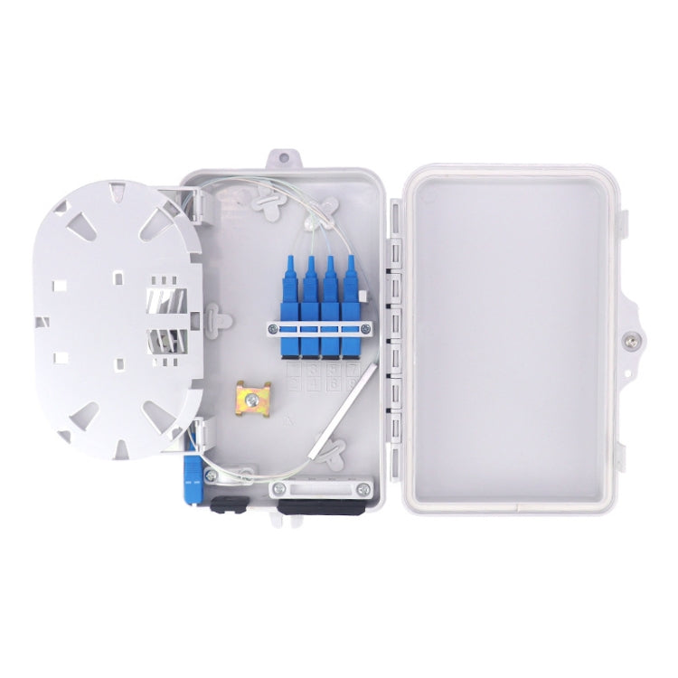 4 Core Fiber Splitter Box Wall Mounted  FTTX Distribution Box, 4 Core