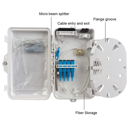 4 Core Fiber Splitter Box Wall Mounted  FTTX Distribution Box, 4 Core