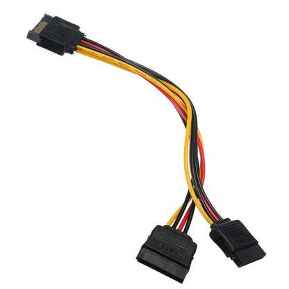 15P to Dual 15P One to Two SATA Hard Drive Power Conversion Cable, SATA 15P to Dual 15P