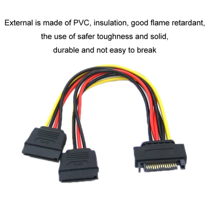 15P to Dual 15P One to Two SATA Hard Drive Power Conversion Cable, SATA 15P to Dual 15P