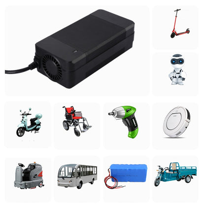 42V 4A Electric Scooter Charger Fan Type 36V Lithium Battery Charger, US Plug, EU Plug, UK Plug, AU Plug
