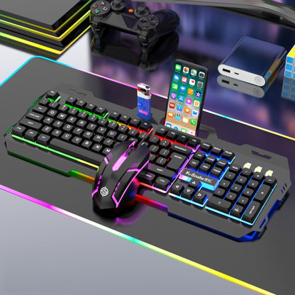 K-Snake Mechanical Feel Keyboard Mouse Kit USB Wired 104 Keycaps Computer Keyboard, Keyboard+Mouse (Black Gray), Keyboard+Mouse (White), Keyboard+Mouse (Black), Single Keyboard (White), Single Keyboard (Black)
