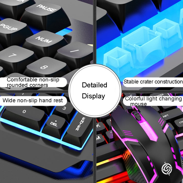 K-Snake Mechanical Feel Keyboard Mouse Kit USB Wired 104 Keycaps Computer Keyboard, Keyboard+Mouse (Black Gray), Keyboard+Mouse (White), Keyboard+Mouse (Black), Single Keyboard (White), Single Keyboard (Black)