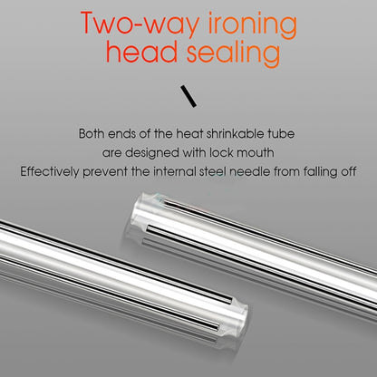 50pcs/pack  60mm Double -Pin Leather Thread Optical Fiber Heat Shrinkable Tube Optical Hot Melt Tube, 60mm Double -Pin