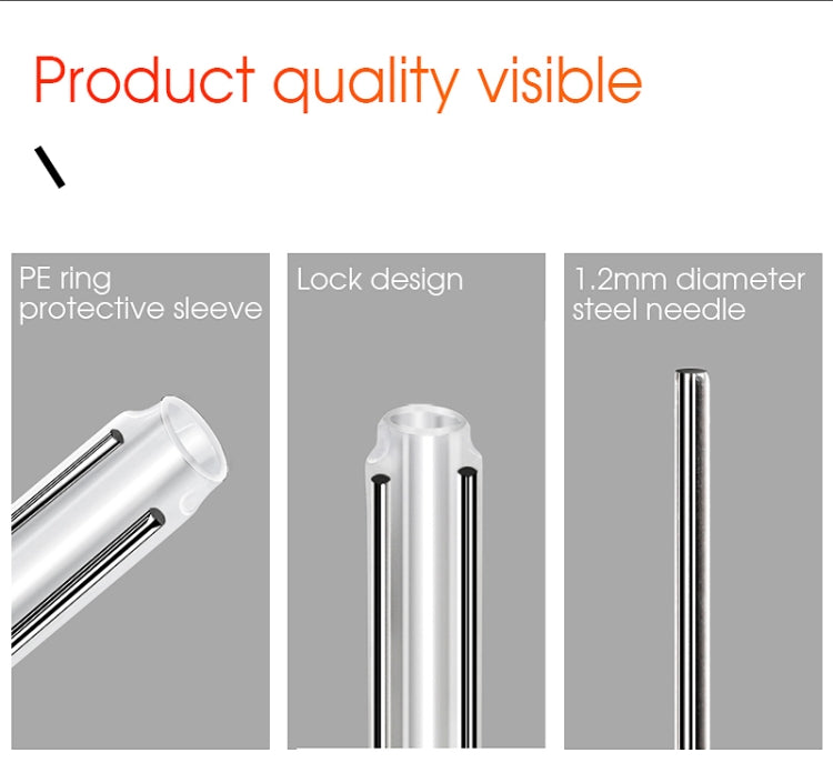 50pcs/pack  60mm Double -Pin Leather Thread Optical Fiber Heat Shrinkable Tube Optical Hot Melt Tube, 60mm Double -Pin