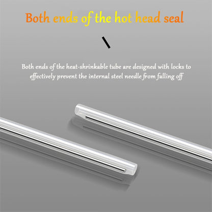 100pcs/pack 60mm Single Pin Optical Fiber Heat Shrinkable Tube Optical Hot Melt Tube, 60mm Single Pin