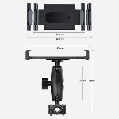 Car Rear Seat Folding Stretchable Headrest Tablet Bracket, Plastic Clamp Arm, Metal Clamp Arm