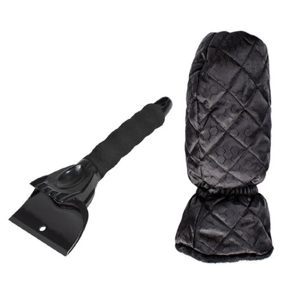 Vehicle Mounted Snow Shovel De-Icer Cleaning Tool, Black+Gloves, Blue+Gloves, Red+Gloves, Black, Blue, Red