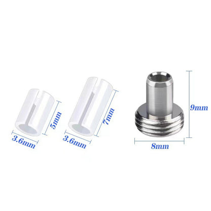 Replacement Parts For Fiber Optic Visual Fault Locator, 10pcs Metal Head Connector, 10pcs 5mm Ceramic Core, 10pcs 7mm Ceramic Core