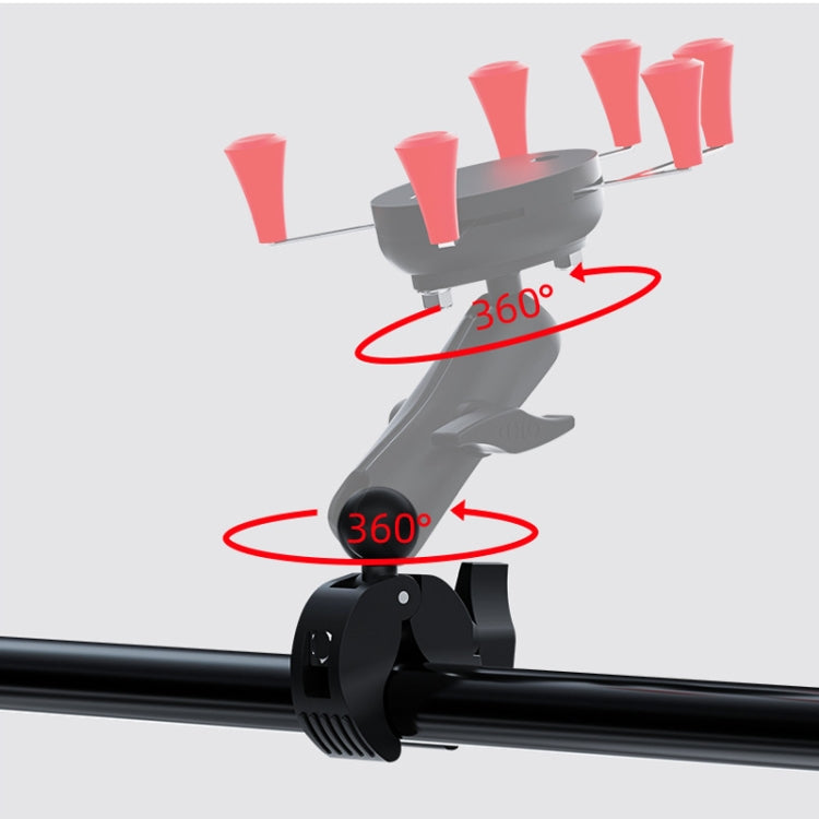 Camera Phone Holder Ball Head Base Live Riding Shooting Handlebar Rotating Clamp, Quick Release Ball Base