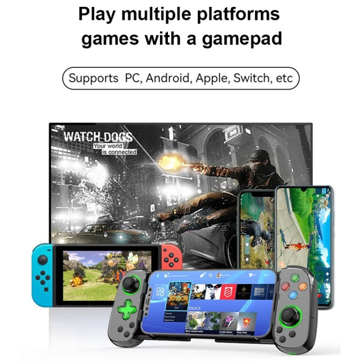 D7 BT5.0 Retractable Gamepad With Light For PC / Android / IPhone /Win7 10 11/Mac OS/Switch, D7 (White), D7 (Purple), D7 (Black)
