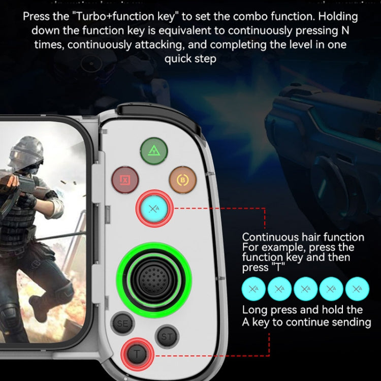 D7 BT5.0 Retractable Gamepad With Light For PC / Android / IPhone /Win7 10 11/Mac OS/Switch, D7 (White), D7 (Purple), D7 (Black)