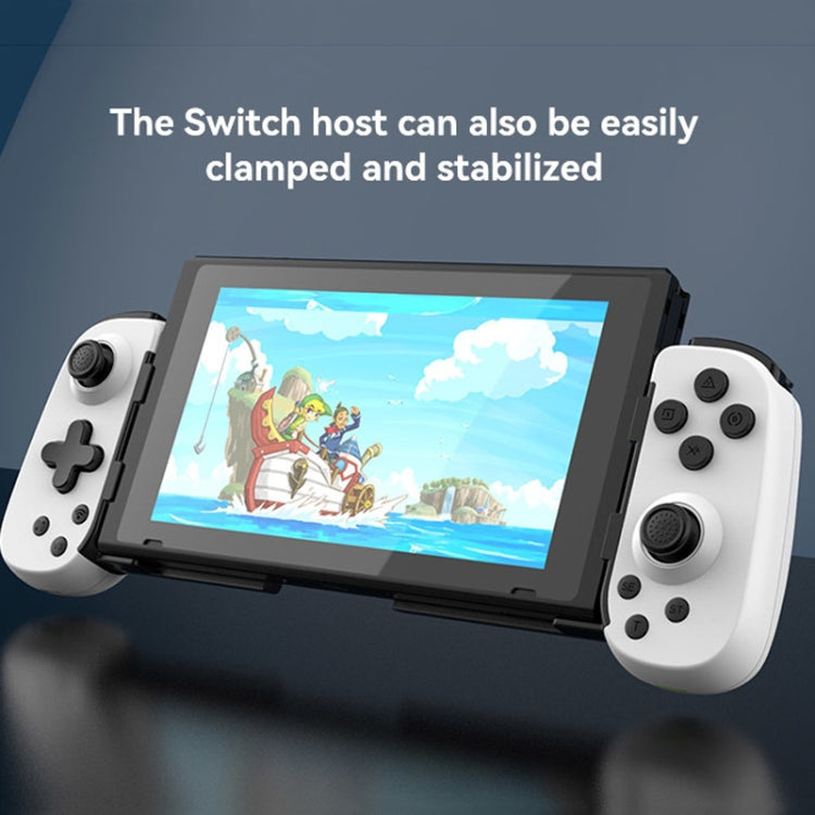 D6  Bluetooth Retractable Gamepad Dual Hall Six-Axis Somatosensory For Android/IPhone /Switch, D6 White Black, D6 Black