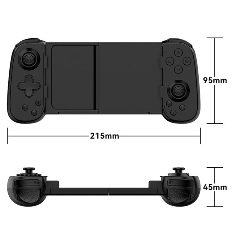 D6  Bluetooth Retractable Gamepad Dual Hall Six-Axis Somatosensory For Android/IPhone /Switch, D6 White Black, D6 Black