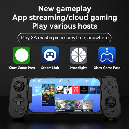 D6  Bluetooth Retractable Gamepad Dual Hall Six-Axis Somatosensory For Android/IPhone /Switch, D6 White Black, D6 Black