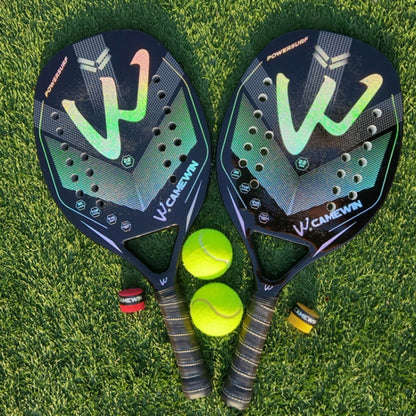 CAMEWIN 3K Carbon Fiber Rough Surface Beach Tennis Racket With Cover Bag
