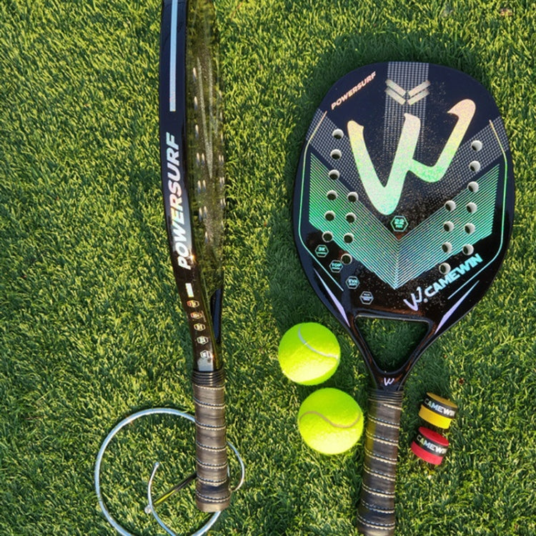 CAMEWIN 3K Carbon Fiber Rough Surface Beach Tennis Racket With Cover Bag