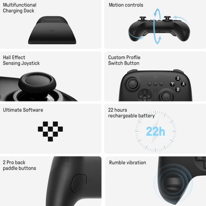 8BitDo For Switch / PC NS Version Wireless Bluetooth Gaming Controller, Wireless Bluetooth (White), Wireless Bluetooth (Black)