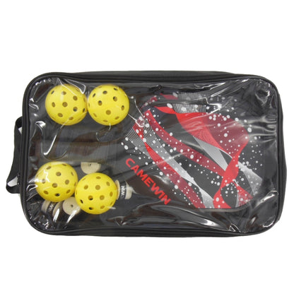 CAMEWIN  Carbon Fiber Pickleball Racket Set Include 2 Paddles+4 Balls+4 Hand Glue+1 Cover Bag