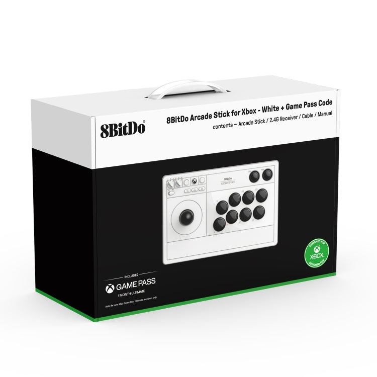 8Bitdo Wireless 2.4G Arcade Stick For Xbox Series X / S / Xbox One / Windows 10, 2.4G (White), 2.4G (Black)