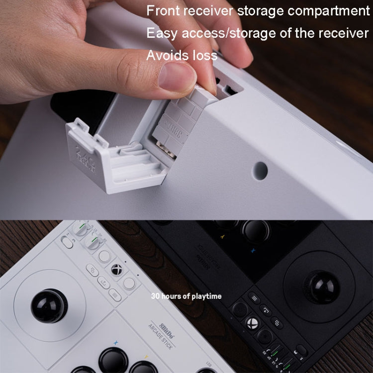 8Bitdo Wireless 2.4G Arcade Stick For Xbox Series X / S / Xbox One / Windows 10, 2.4G (White), 2.4G (Black)