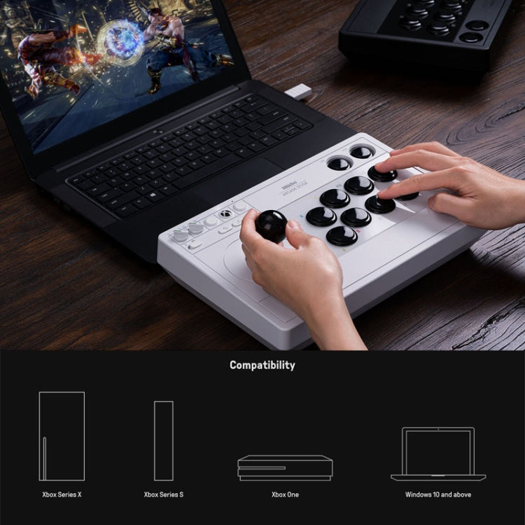8Bitdo Wireless 2.4G Arcade Stick For Xbox Series X / S / Xbox One / Windows 10, 2.4G (White), 2.4G (Black)