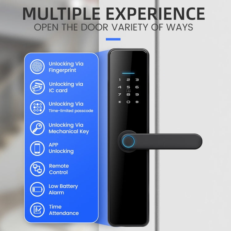 C91 Tuya Smart WiFi Password Fingerprint Electronic Door Lock, C91 Black, C91 Silver, C91 Bronze