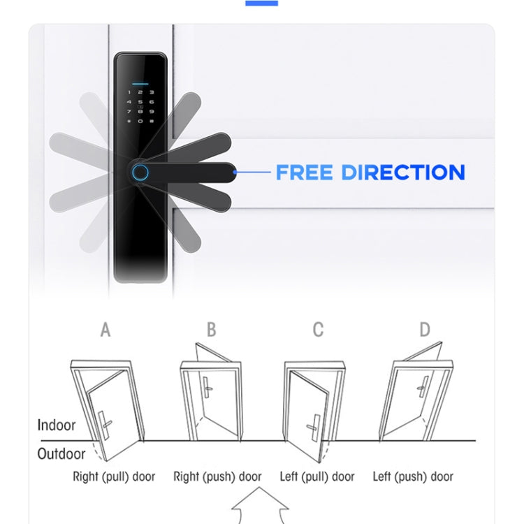 C91 Tuya Smart WiFi Password Fingerprint Electronic Door Lock, C91 Black, C91 Silver, C91 Bronze