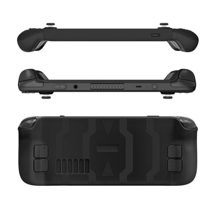 JYS JYS-SD011 For Steam Deck 7pcs/set Host Silicone Case With Joystick Cap+Touch Board Sticker Set, Red, Black, Blue