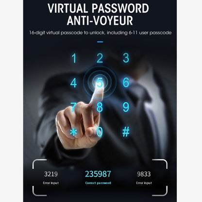 Wifi Fingerprint Lock Home Security Door Password Lock Supports APP Remote Unlocking, A61 (Rose Gold), A61 (Space Gray)