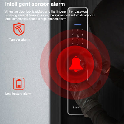 Wifi Fingerprint Lock Home Security Door Password Lock Supports APP Remote Unlocking, A61 (Rose Gold), A61 (Space Gray)