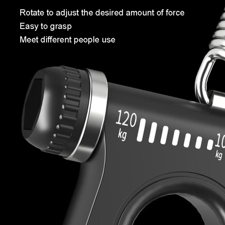 Electronic Counting Hand Grip Strengthener 10-120kg Wrist Expander Finger Exerciser for Trainers Muscle Recovery