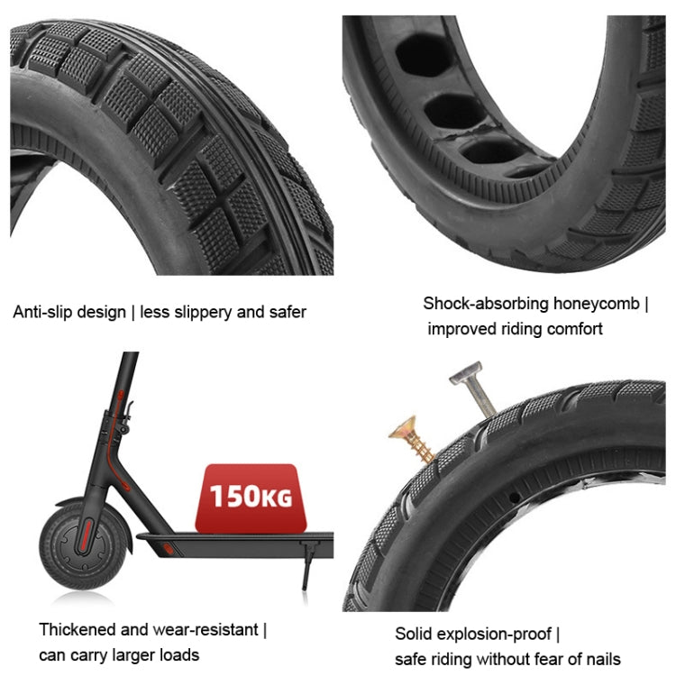 For Xiaomi M365 Series Scooter 8.5 x 2.0 Inch Honeycomb Solid Tire Inflatable Rubber Explosion-proof Tire, 8.5 x 2.0 Inch