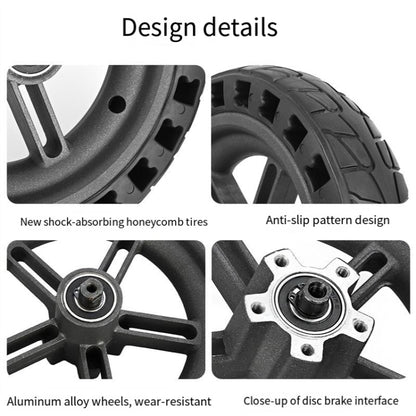For Xiaomi M365 Electric Scooter 8.5-inch Rear Wheel  Solid Shock-absorbing Honeycomb Tire with Hub, 8.5-inch