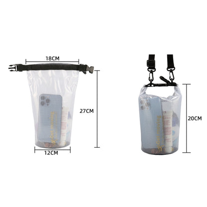 2L Outdoor Translucent Waterproof Bag Beach Rafting Swimming Bag, without Strap