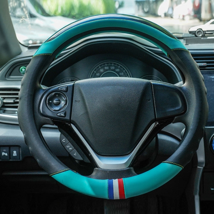 38cm Microfiber Leather Sports Colorful Car Steering Wheel Cover, Black, Blue, Green, Red, Pink, Orange, Brown