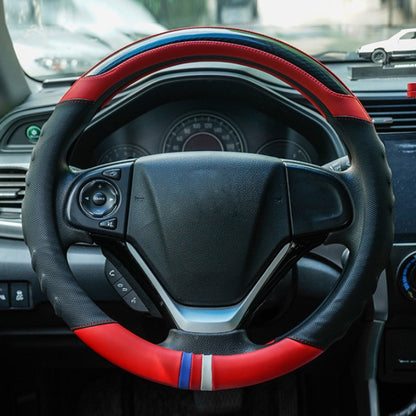 38cm Microfiber Leather Sports Colorful Car Steering Wheel Cover, Black, Blue, Green, Red, Pink, Orange, Brown