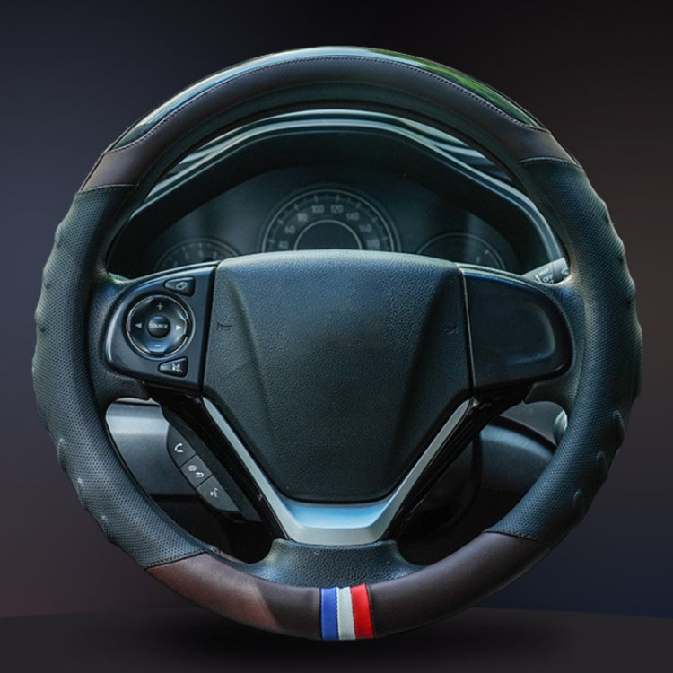 38cm Microfiber Leather Sports Colorful Car Steering Wheel Cover, Black, Blue, Green, Red, Pink, Orange, Brown