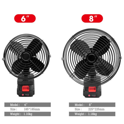 HILDA Portable Powerful Fan Outdoor Hair Dryer, With US Plug Adaptor, 6 inch With 1 Battery(1500mAh), 6 inch With 2 Battery(1500mAh), 6 inch With 1 Battery(3000mAh), 6 inch With 2 Battery(3000mAh), 8 inch With 1 Battery(1500mAh)