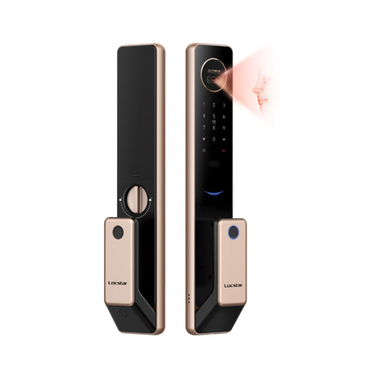 T100A  3D Face Recognition Fingerprint Code Card Digital Door Lock, T100A Space Gray, T100A Rose Gold