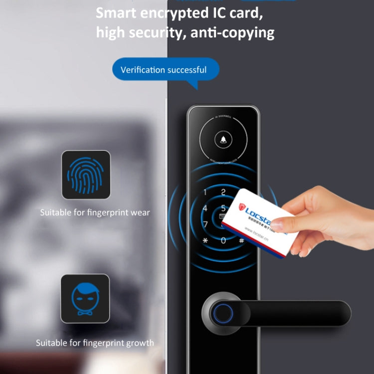 A60 Smart Fingerprint Password Door Lock With Doorbell, Basic Version Gray, Basic Version Gold, Tuya APP Version Gray, Tuya APP Version Gold