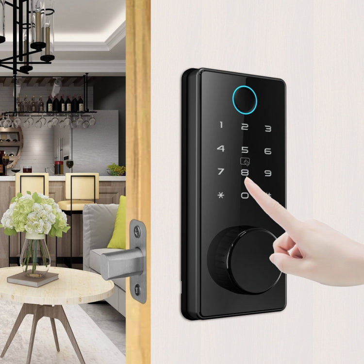 C87 Automatic Fingerprint Lock Entry Door Password Smart Lock, C87 Black