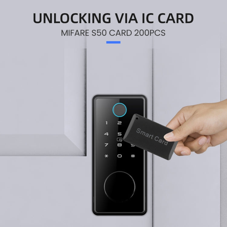C87 Automatic Fingerprint Lock Entry Door Password Smart Lock, C87 Black