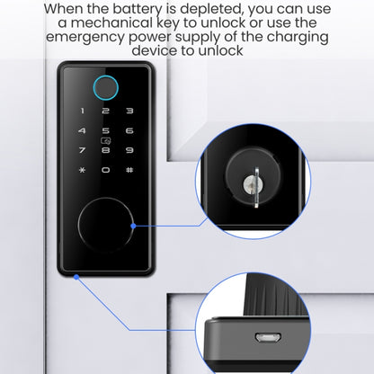 C87 Automatic Fingerprint Lock Entry Door Password Smart Lock, C87 Black