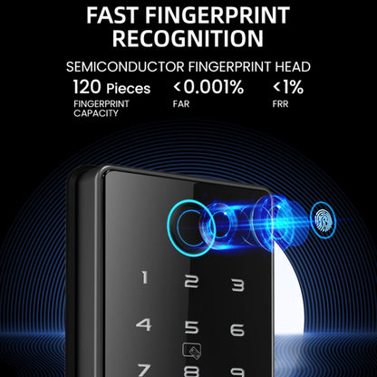 C87 Automatic Fingerprint Lock Entry Door Password Smart Lock, C87 Black