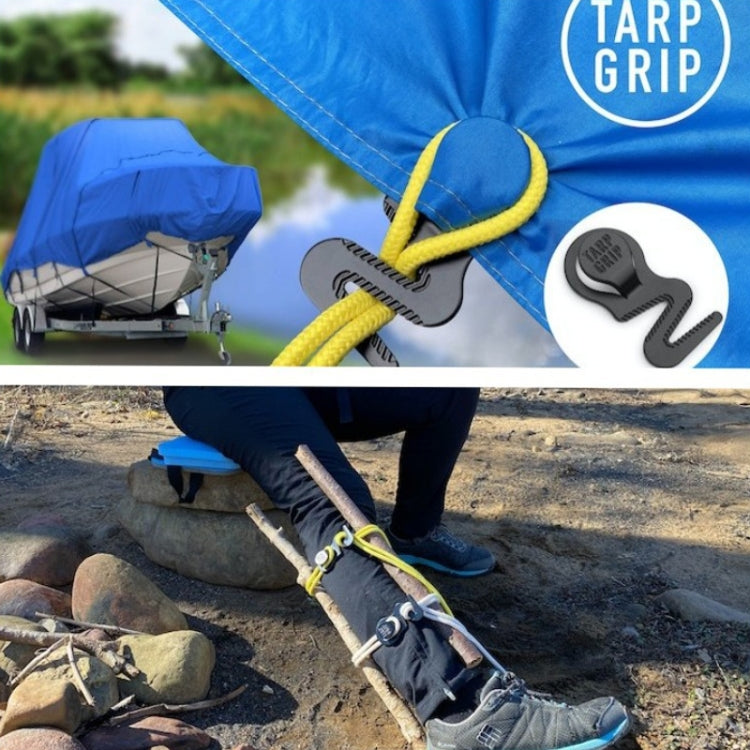 Tarp Grip Outdoor Camping Tent Hook And Loop Car Cover Pool Awning Fasteners, 2pcs /Pack
