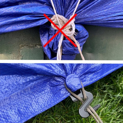 Tarp Grip Outdoor Camping Tent Hook And Loop Car Cover Pool Awning Fasteners, 2pcs /Pack
