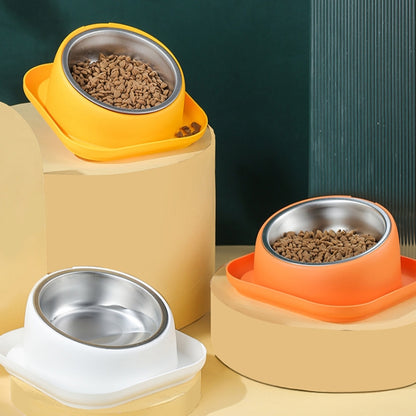 Cat And Dog Food Bowl Drinking All In One Pet Eating Slant Mouth Bowl